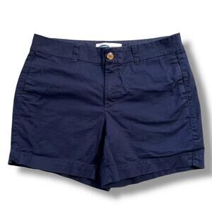 Old Navy Womens Everyday Short Chino Khaki Summer Shorts Navy Blue Size 8